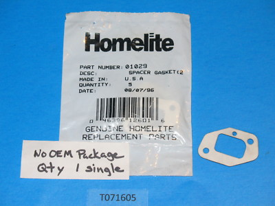 OEM  HOMELITE 01029 gasket, intake 250 i4400b Z4400 HBC38 HBC40 PBC3800 PBC4000