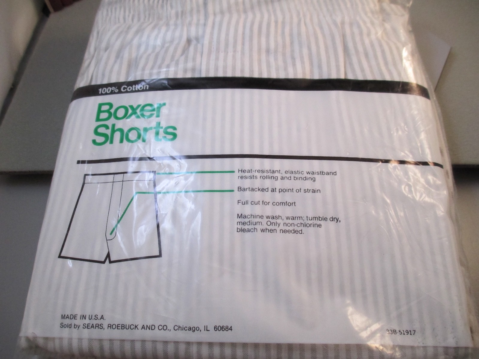 3 Vintage NOS Sears Boxer Shorts Underwear SZ 34 -36 Medium USA Made Lot 9