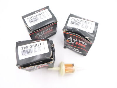 3 Pack Auto Extra Fuel Filter 616-33011 Fits 1954-1974 Volkswagon Beetle