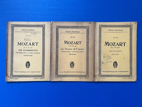 Mozart - Set of 3 Opera Overtures - Eulenburg PB Study