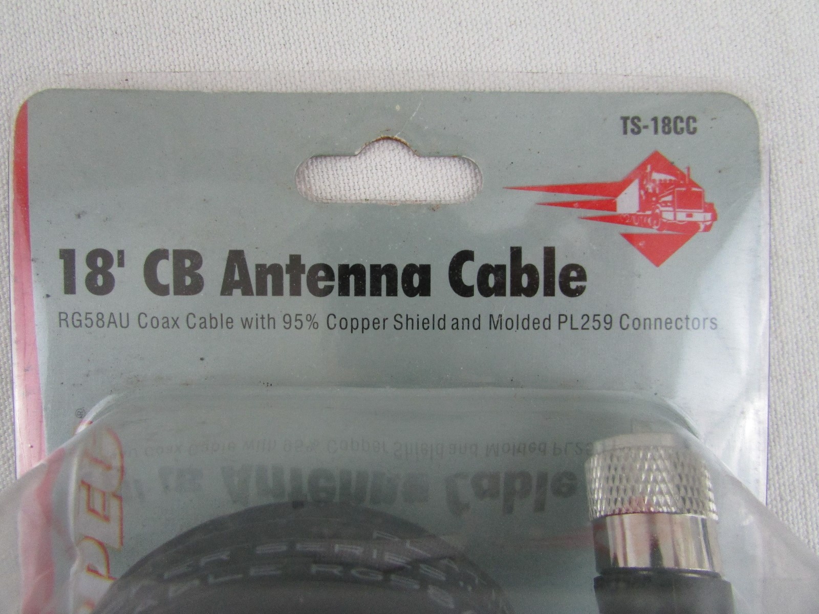 CB Antenna Cable Black By Truck Spec 18' TS-18CC New
