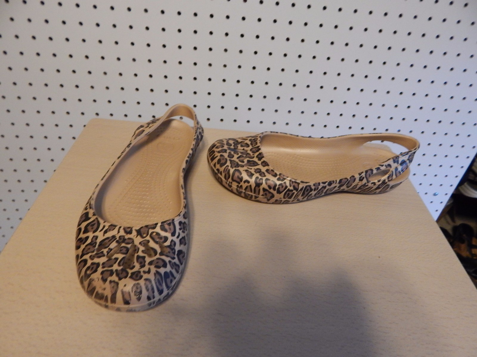 Womens crocs shoes - animal print - size 9