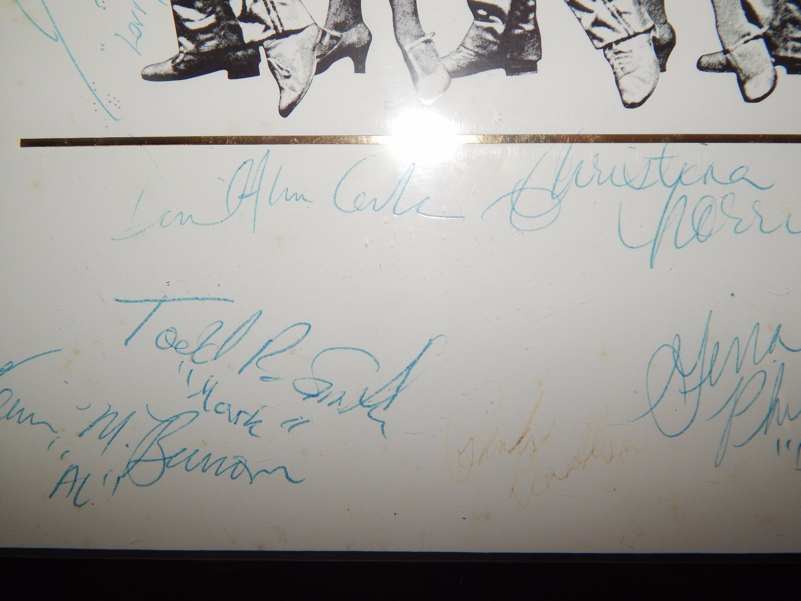 A Chorus Line Tour Cast Signed Print Framed 16 Autographs Rare Broadway Musical