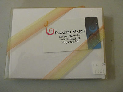 2 Sets of 6 Note Cards Designed by Elizabeth Mason  Cards are 5.5