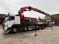 Volvo FM 460 8X2 EXTENDING FLAT WITH 66T 6 EXT FASSI CRANE , HEAVY HAULAGE 