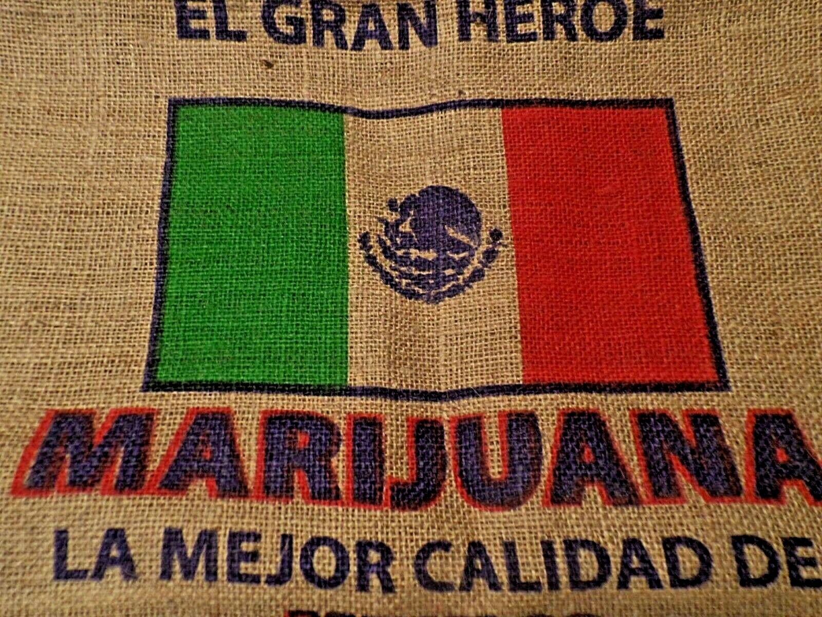 PANCHO VILLA MARIJUANA Burlap Sack Bag 50 Kilos ---->>> FREE 1st Class SHIPPING!