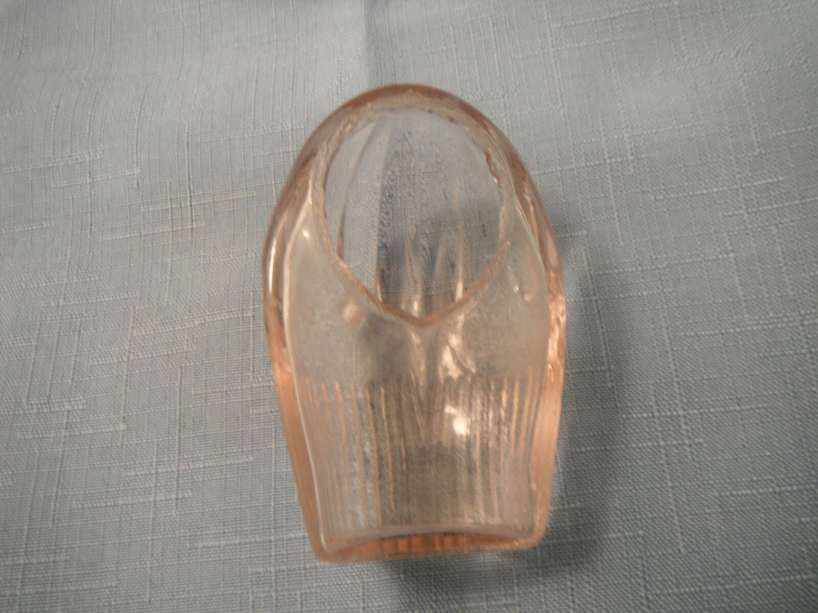 BIRD CAGE FEEDER, Antique/Vintage  Clear glass  ribbed