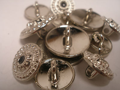 New lots silver metal buttons black center sizes 1 1/8, 7/8 13/16, 5/8 7/16, S36