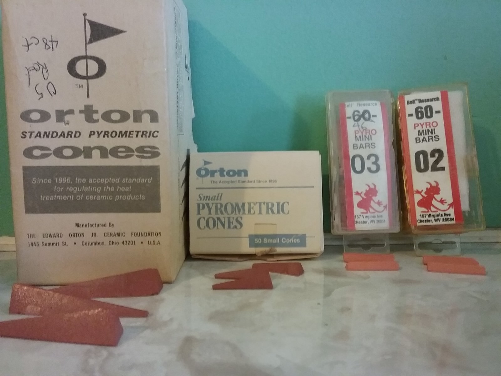 Lot of  Pyrometric Cones/Mini BARS #02, #03 and #05 for Ceramic Kilns