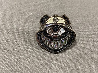 Pinzcity Silver Multi Grill Black Glitter Mini Scare Bear Silver Hat Pin Raiders
