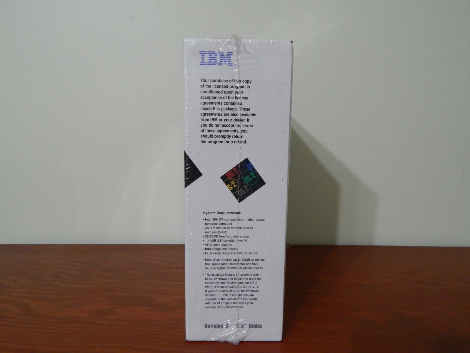 New Old Stock IBM OS/2 Warp Version 3 + Bonus Pack SEALED