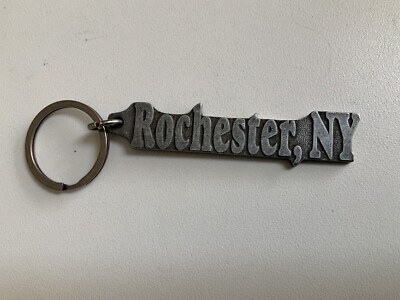 Keychain Rochester New York Silver Tone 4.5 Made In Canada