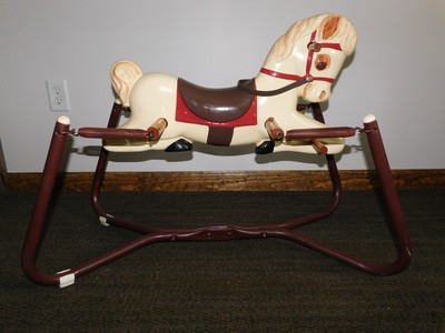 vintage plastic rocking horse