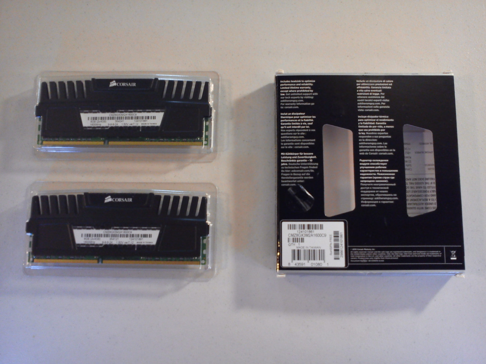 Corsair Vengeance PC3-12800 8GB DIMM 1600 MHz PC3-12800 DDR3 RAM Memory - Used