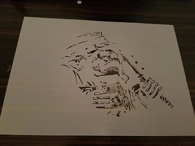 EURO 8 STAGE MULTI LAYER AIRBRUSH HORRIBLE DEATH STEP BY STEP TEMPLATE