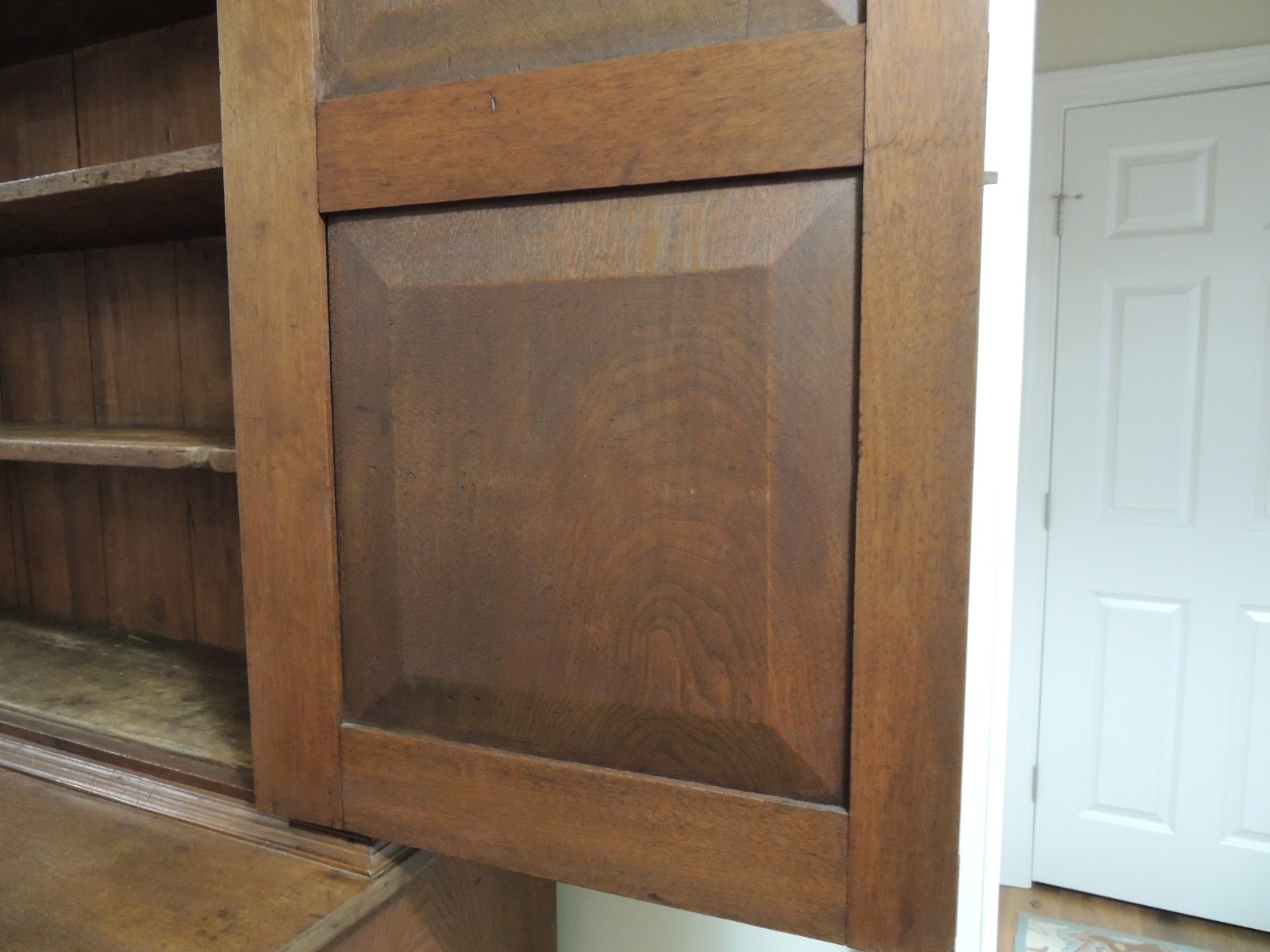 Two piece solid Walnut stepback cupboard. Circa 1850.  Very good condition.