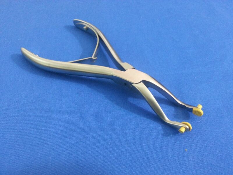 Dental Crown Remover Gripper Pliers 6" Angled with Replaceable Silicone Tips