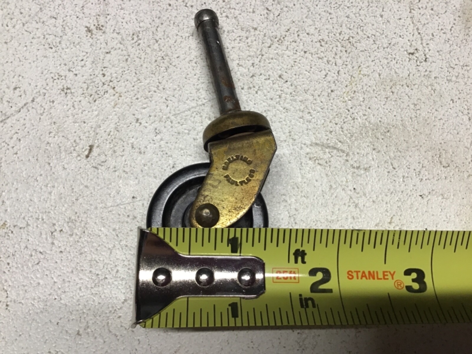 Vintage Set of 3 Faultless Hardware 1 1/4” Wheel Casters Furniture Rollers