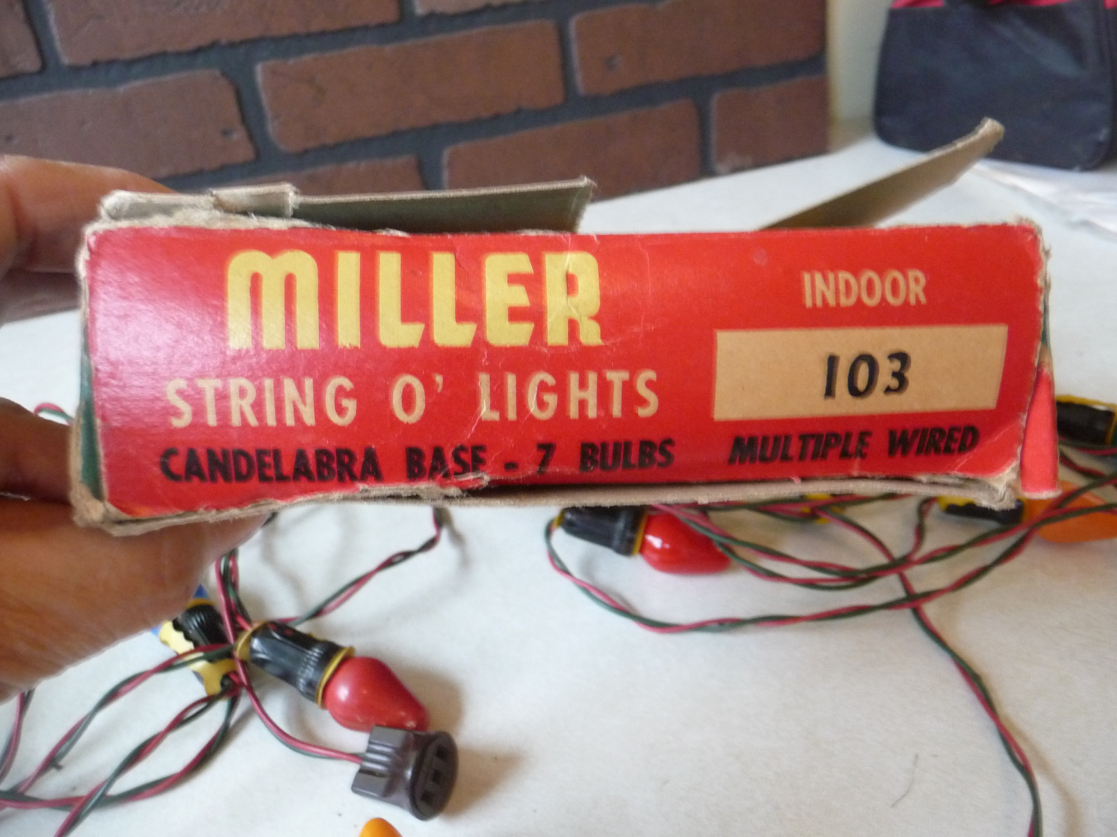 (2) Vintage Miller Electric Christmas String o' Light Sets & 1 Original Box USA
