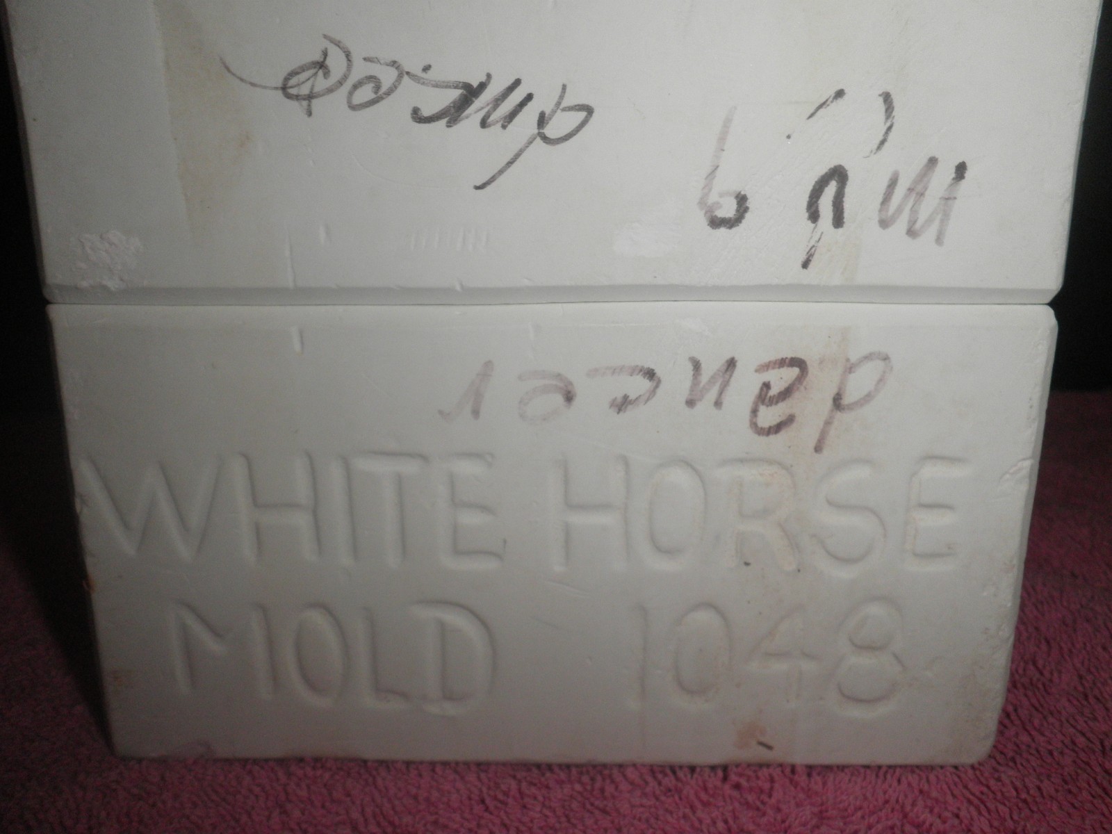 Vintage Ceramic Slip Casting Mold Germany Mug German Dancers ? White Horse #1048