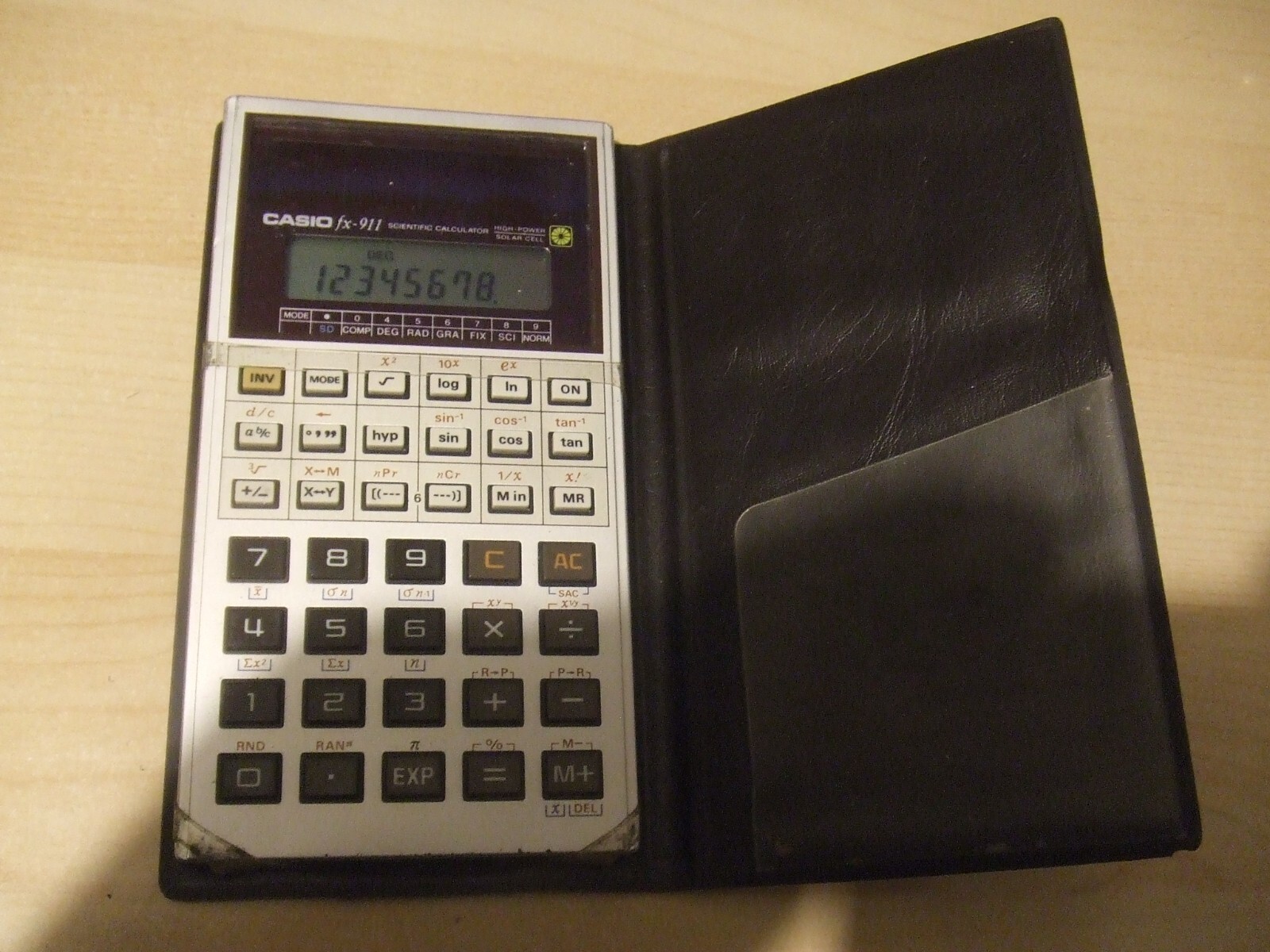 Vintage Casio FX 911 Solar Powered Scientific Calculator with Case eBay
