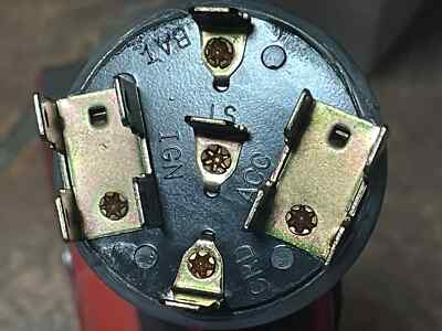 1x new Hyster Pollak Forklift Ignition Switch 4292483, Keyless, lever-actuated.