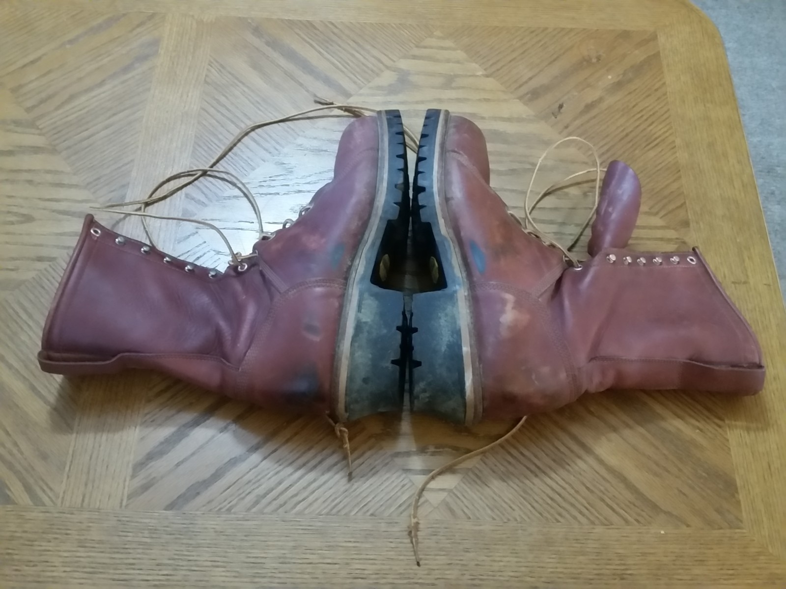 F.H. Hall Linemen's Supply Brown Men's Work Shoe Boots Size 11.5 D Steel Toe