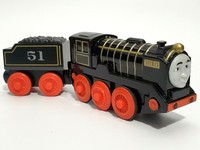 wooden train battery