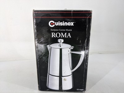Cuisinox Roma 10-Cup Stainless Steel Stovetop Moka Espresso 