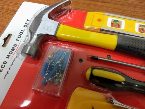 Do It Best 7 Piece Home Tool Set General Household Kit Hammer Level Tape Measure