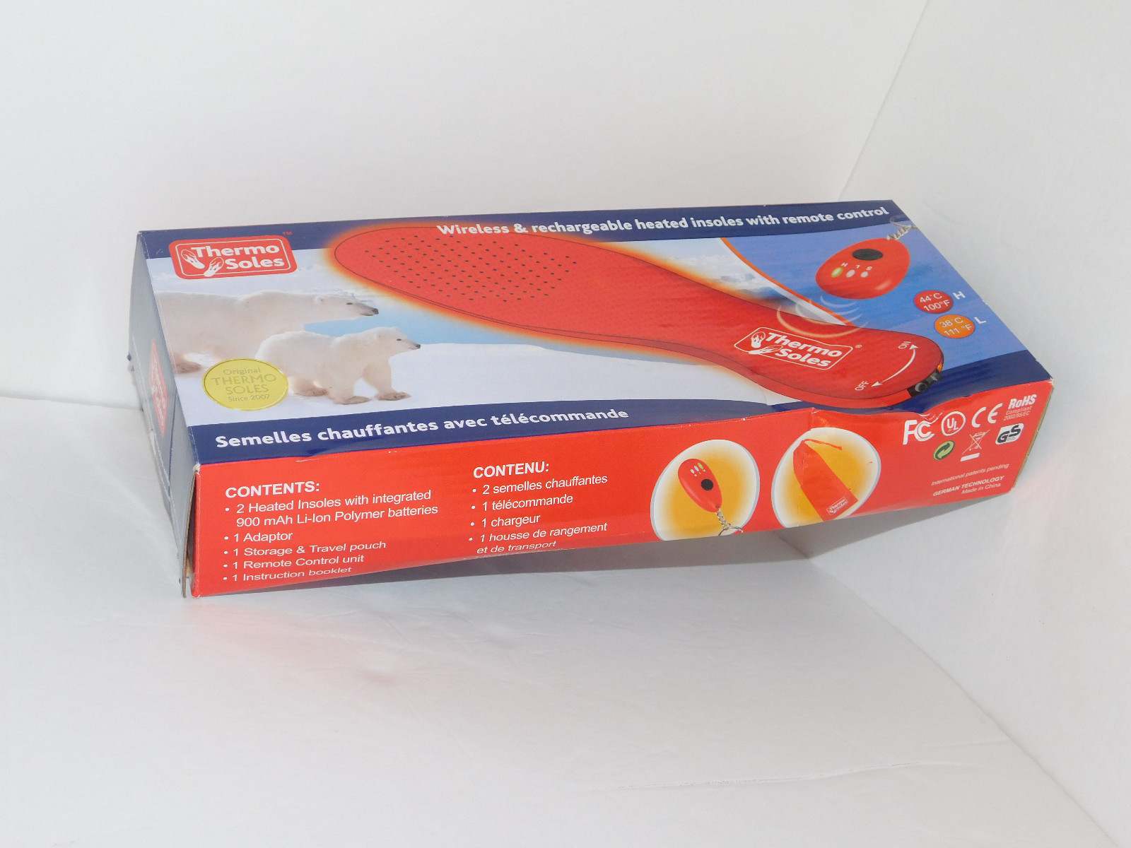 Thermo Soles Wireless & Rechargeable Heated Insoles Large