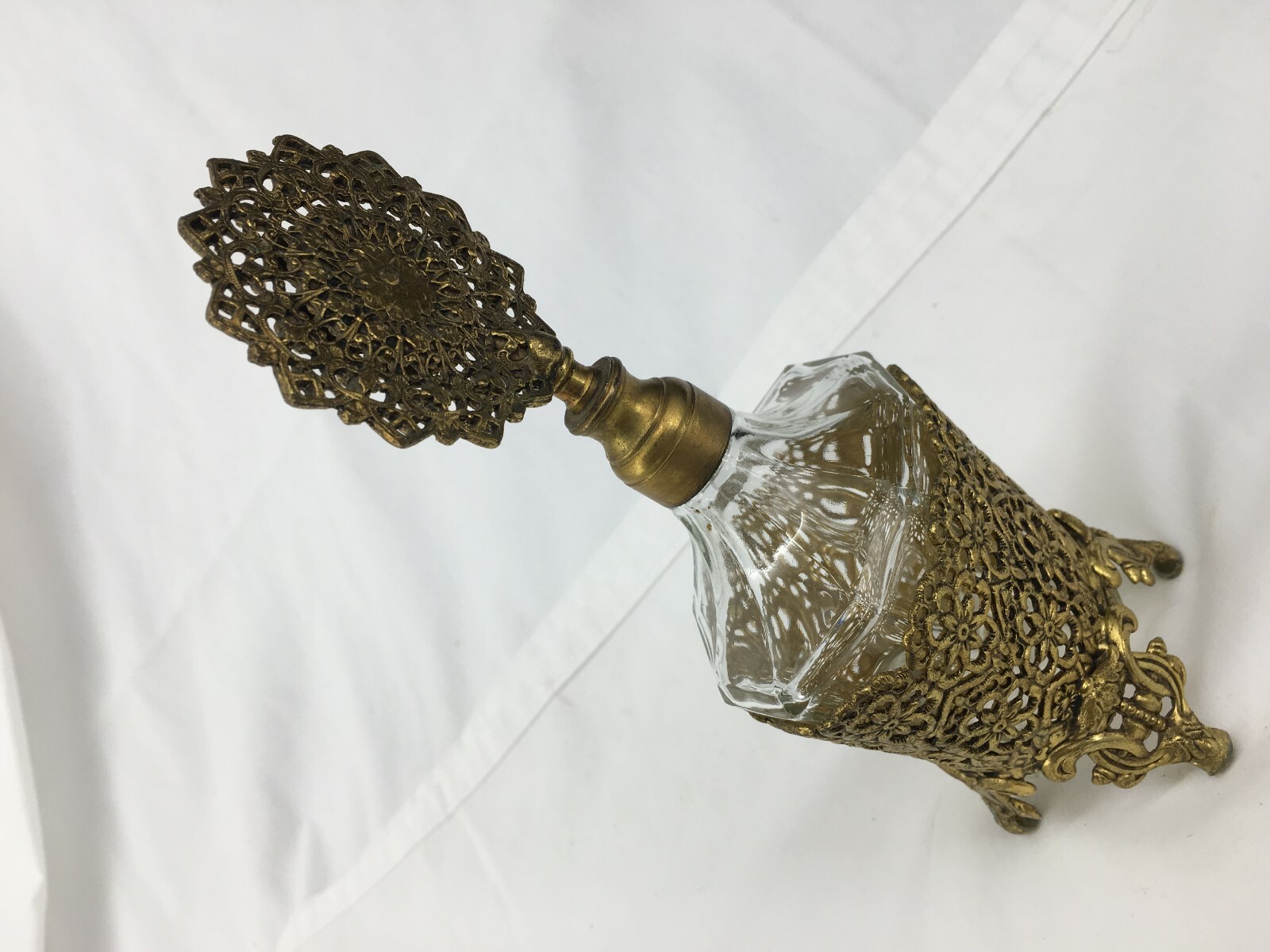 Vintage Ornate Glass Perfume Bottle