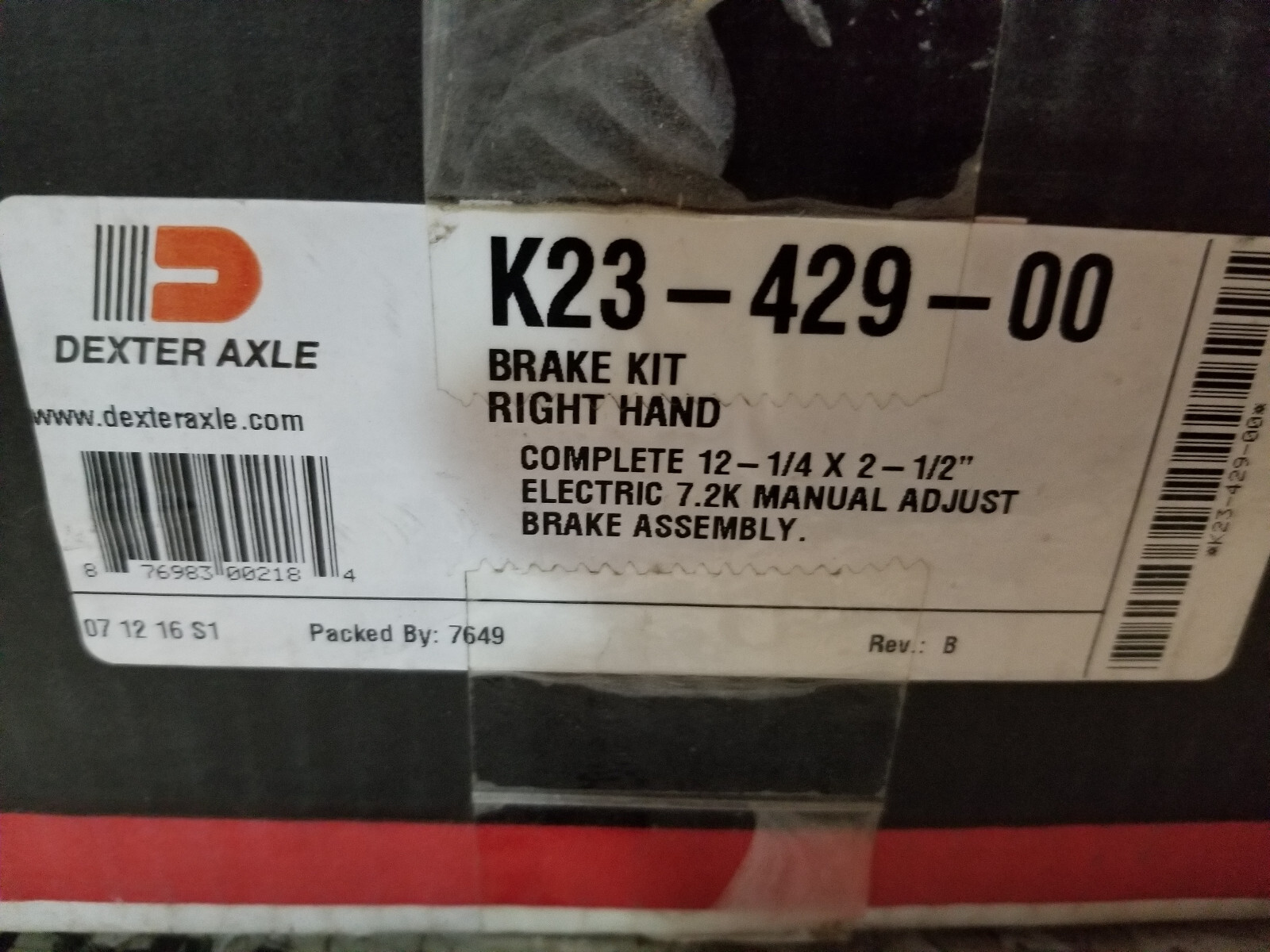 DEXTER K23-429-00 BRAKE ASSEMBLY - Picture 5 of 5