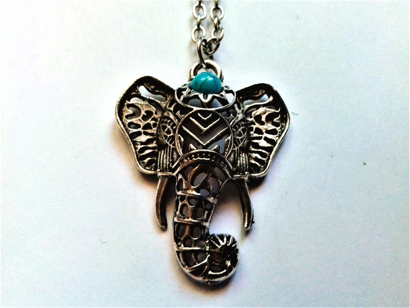 Collier Pendentif TÃªTe D'Ã©LÃ©Phant (Chaine + Pendentif)