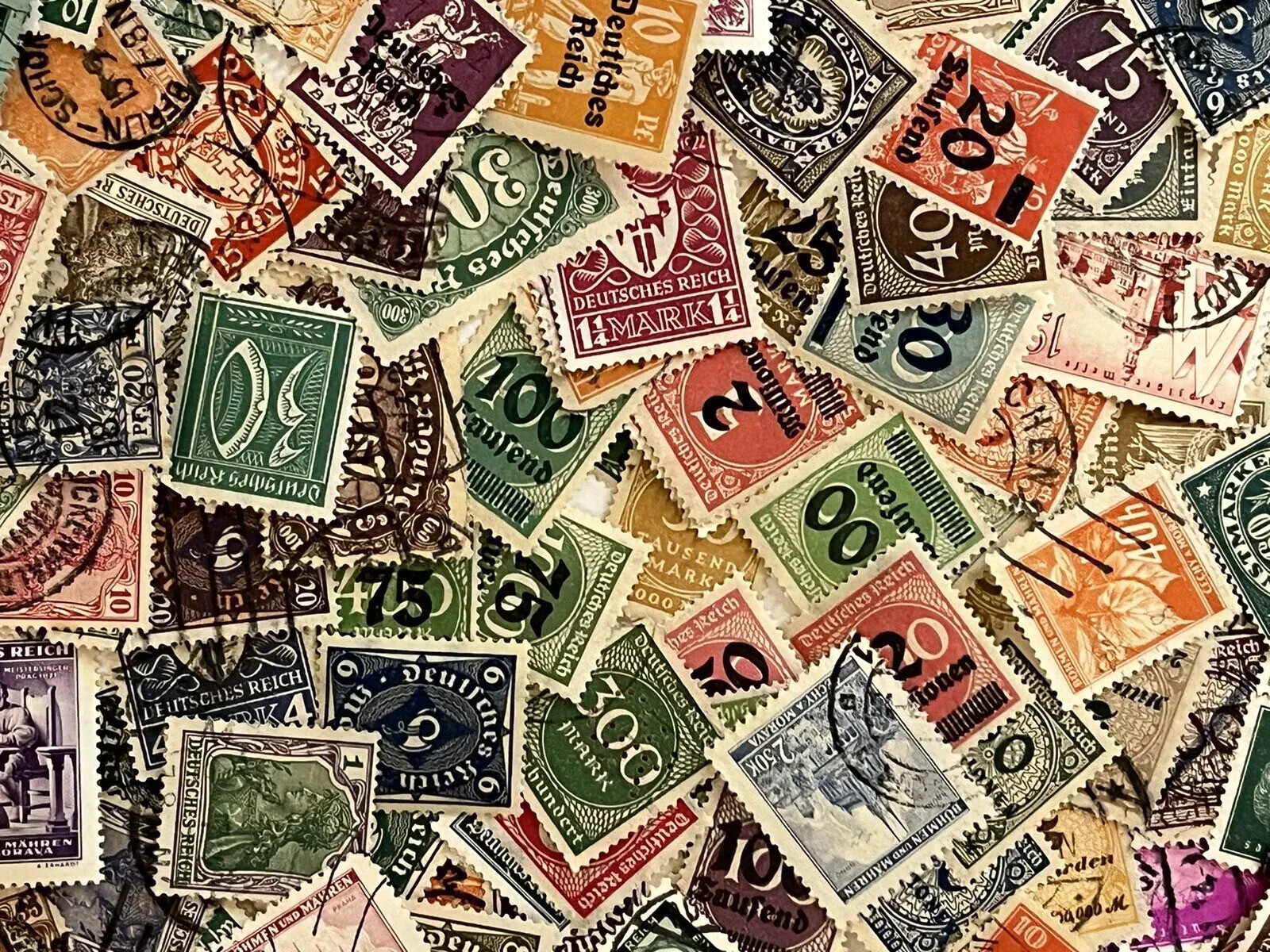Nazi German HUGE stamp lot 50 pieces Authentic THIRD REICH WWII WW2 era stamps!
