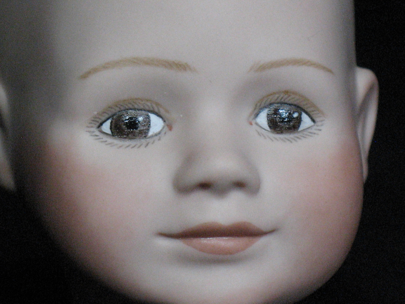 Bisque Porcelain Doll Head socket type 4 inch tall 1988 Kirsten NOS Vintage