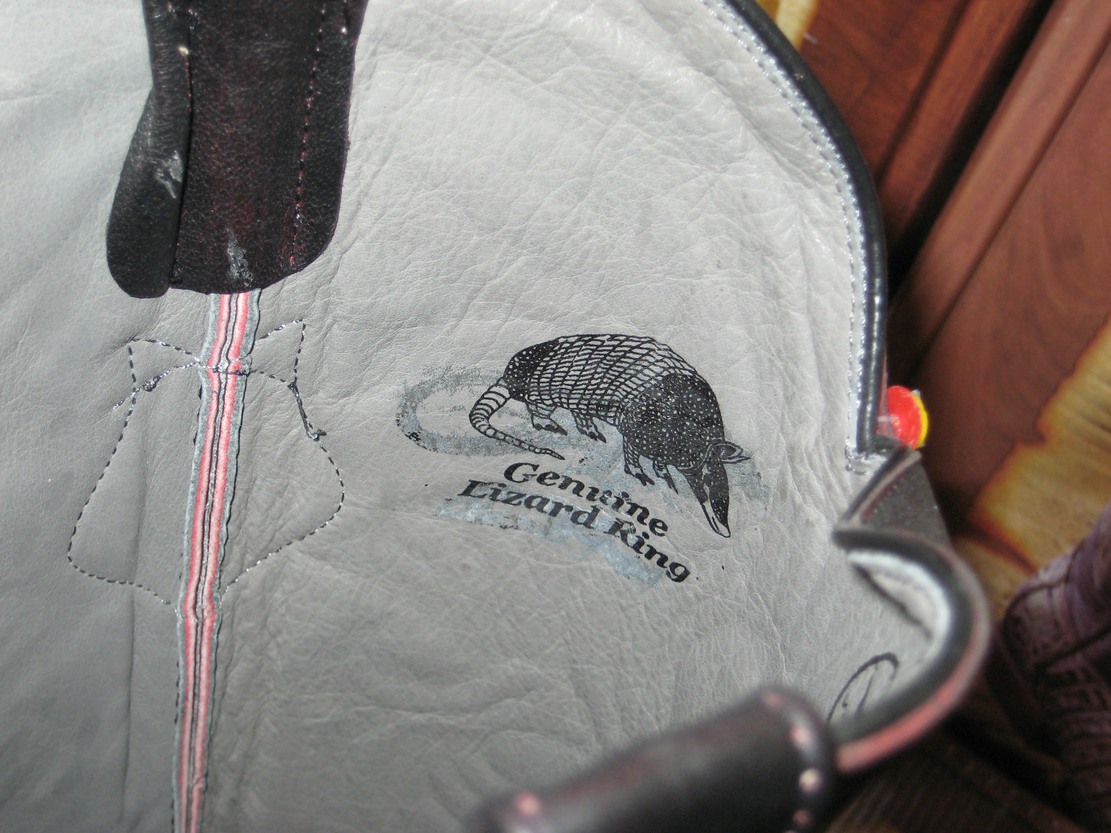 Pre-owned Los Altos Boots Los Altos Men Cherry Genuine Lizard Ring Western Cowboy J-toe Boot (ee+)