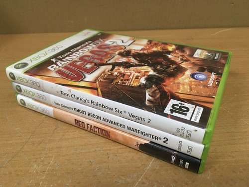 Xbox 360 Game Lot Tom Clancy Ghost Recon Rainbow Six Red Faction