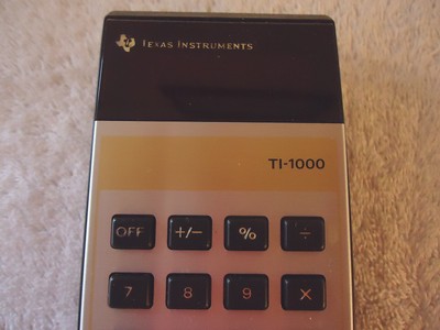 Vintage Texas Instruments TI-1000 5 Function Calculator 