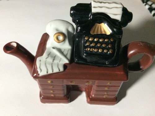 Vintage Rare Pottery Desk Creamer Typewriter Phone Secretary Author Collectible
