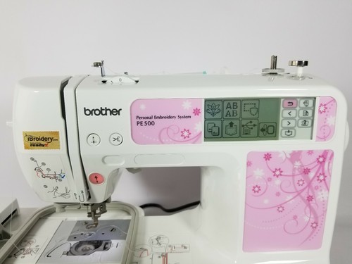 Brother PE-500 embroidery machine w/ Repositional hoop