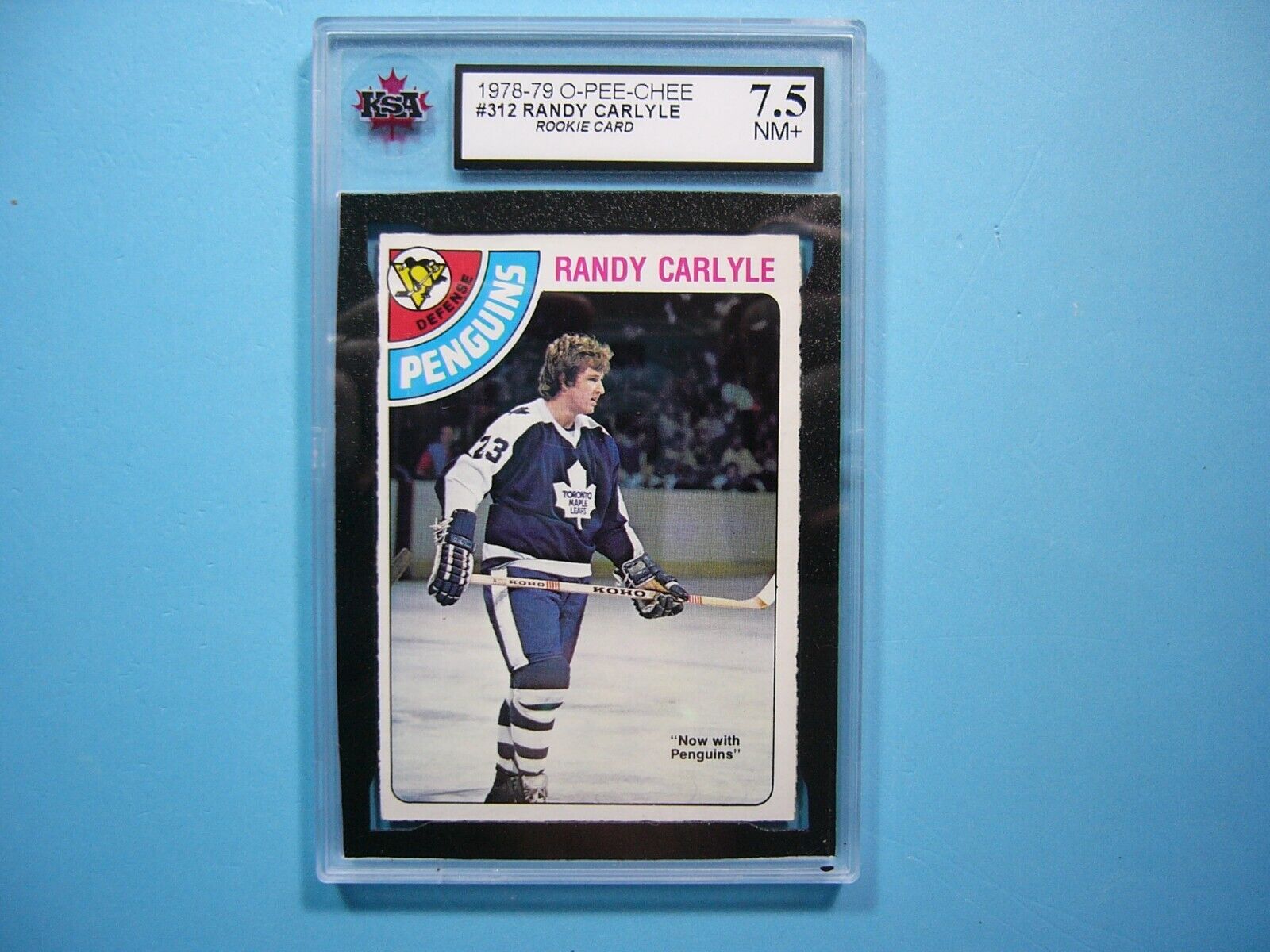 1978/79 O-PEE-CHEE NHL HOCKEY CARD #312 RANDY CARLYLE ROOKIE RC KSA 7.5 NM+ OPC. rookie card picture