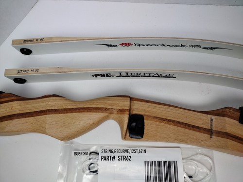 PSE HERITAGE RAZORBACK TAKEDOWN RECURVE BOW 62