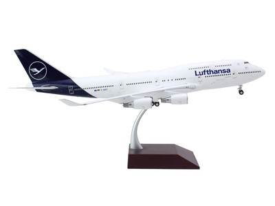 Boeing 747-400 Commercial Aircraft Lufthansa D-ABVY White w Dark Blue Tail Gemin