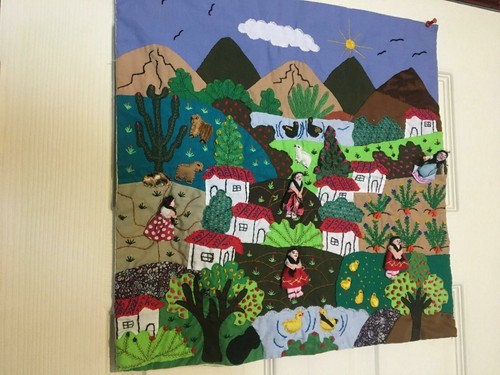 Wall Art Quilt Tapestry from Peru Folk Art