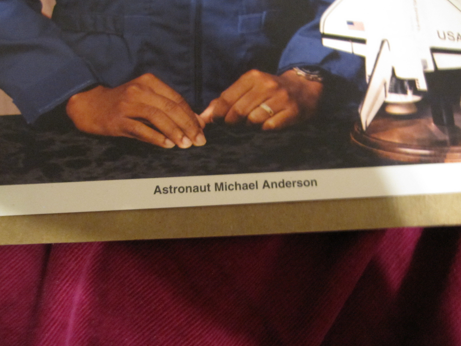 NASA print of Astronaut Michael Anderson, 8 X 10, preowned 