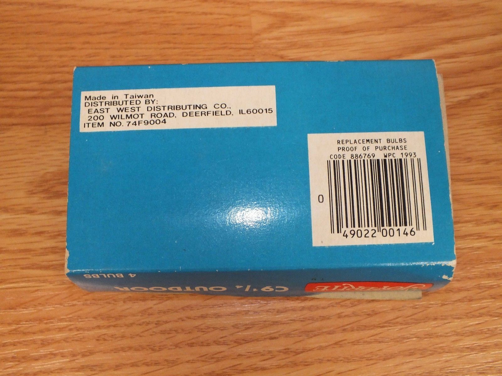 Genuine Vintage Joybright C9 1/4 Outdoor Multi Color Bulbs (4) in Box **READ**