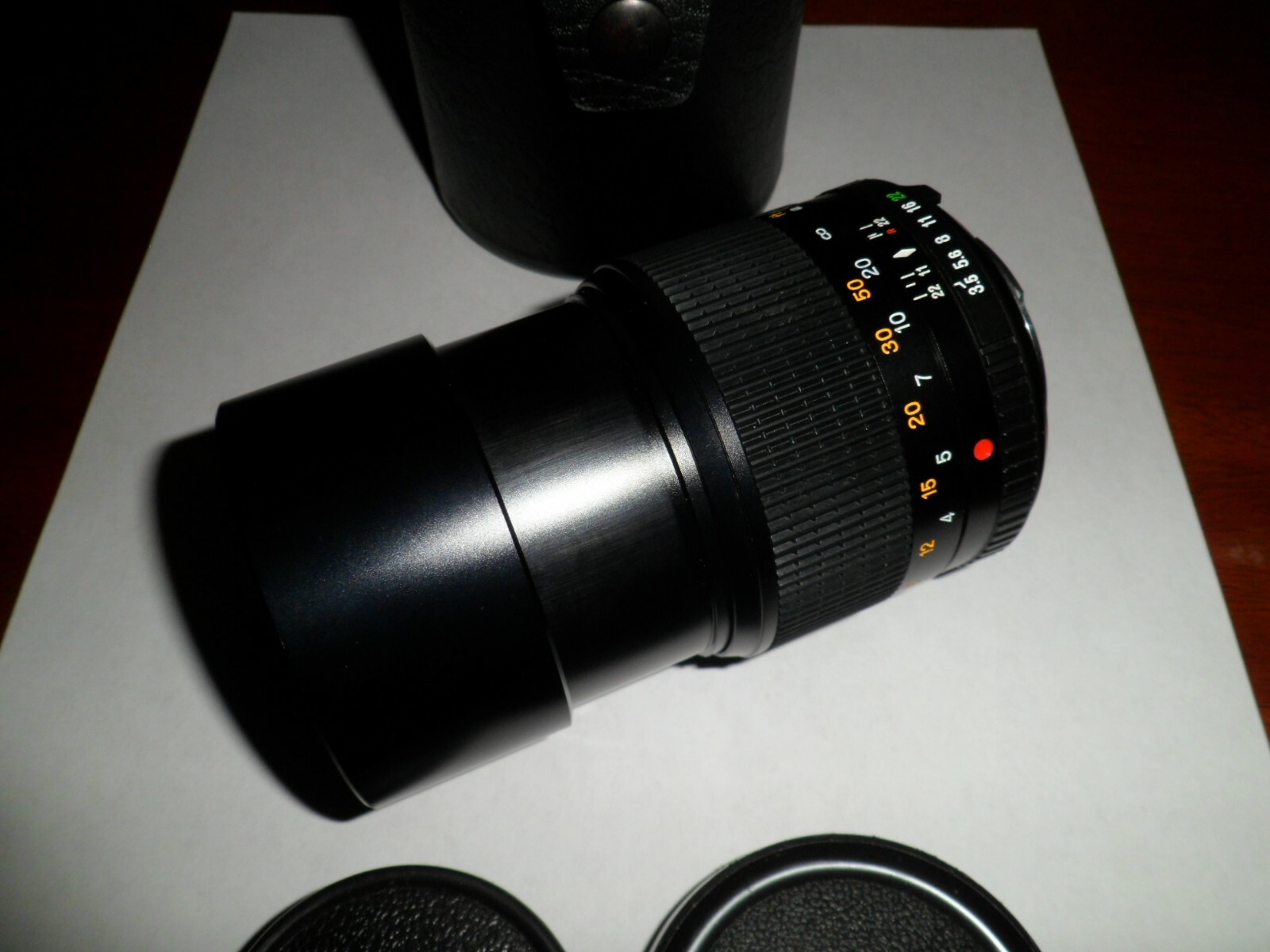 Minolta MD 135 mm f3.5 Celtic Manual Focus Lens With Case