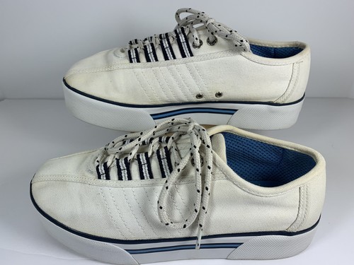 Vintage 1990 TOMMY HILFIGER White Chunky Platform Shoes Sneakers Women’s 8.5