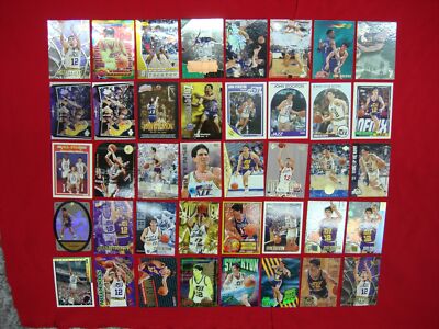 JOHN STOCKTON 40 MOSTLY DIFF BKB CARD LOT PREMIUMS PARALLELS INSERTS SERIAL# 